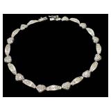 Affinity Diamonds 14K White Gold Heart Bracelet