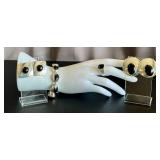 Sterling Silver Onyx Jewelry Set - Bracelet 7in, Ring Size 8, Earrings (2 Pairs)