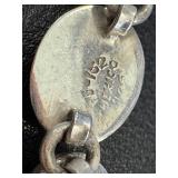 Sterling Silver Onyx Jewelry Set - Bracelet 7in, Ring Size 8, Earrings (2 Pairs)