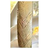 Vintage Textured Sterling Silver Bangle with Chevron Pattern