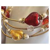 Murano Glass Heart Collection - Bracelet Trio