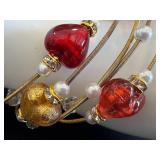 Murano Glass Heart Collection - Bracelet Trio