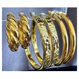 Gold-Tone Jewelry Collection - 39 Pairs Post-Back Earrings, Bangles & More Accessories