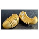 Vintage Liz Claiborne Vintage Statement Earrings - 3-Pair Gold-Tone Set