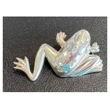 Sterling Silver Good Luck Frog Pin/Brooch