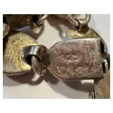 Sterling Silver Coral Bracelet 7.75 in