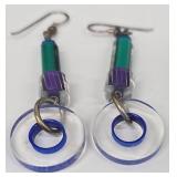 Lampwork Glass Beaded Necklace & Earrings Set - 31 in Necklace, 2-1/4 in Earrings