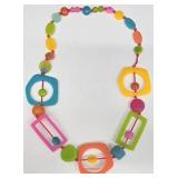 Necklace - Multicolor Resin Geometric Beads
