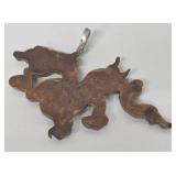 Dragon Pendant Set - 1.5 in Silver/Copper Dragon Pendant & Gold-Toned Brooch