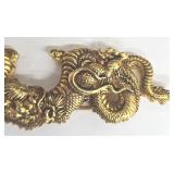 Dragon Pendant Set - 1.5 in Silver/Copper Dragon Pendant & Gold-Toned Brooch