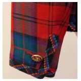 Yves Saint Laurent Rive Gauche Velvet Bow Tartan Jacket - Size 38 - Vintage
