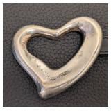Vintage Tiffany & Co Peretti Sterling Silver Open-Heart Belt Buckle