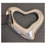 Vintage Tiffany & Co Peretti Sterling Silver Open-Heart Belt Buckle