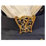 Crêpe & Silk Chiffon with Gold Buttons and Belt Skirt-Suit Karl Lagerfeld, Vintage