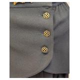 Crêpe & Silk Chiffon with Gold Buttons and Belt Skirt-Suit Karl Lagerfeld, Vintage