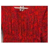 Geoffrey Beene Vintage Dress - Red Paisley Print - Size 6