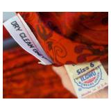 Geoffrey Beene Vintage Dress - Red Paisley Print - Size 6