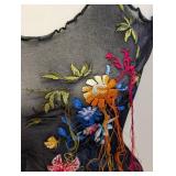 Vintage Jean Paul Gaultier Embroidered Floral Mesh Tank Top - Women