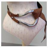 Vintage Tiffany & Co. Leather Belt & Sterling Silver Horse Buckle by Elsa Peretti