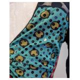 Vintage Jean Paul Gaultier - Black & Multi Print Open Back Semi Sheer Top