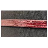 Barry Kieselstein Sterling Silver Duck Buckle Belt with Red Leather Strap - 40in