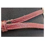 Barry Kieselstein Sterling Silver Duck Buckle Belt with Red Leather Strap - 40in