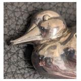 Barry Kieselstein Sterling Silver Duck Buckle Belt with Red Leather Strap - 40in