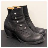 John Fluevog Black Leather Ankle Boots - Size 7.5