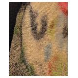 Antique Beaded Mesh Purse Gold-Tone Frame & Chain