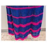 Nanette Lepore Crochet Dress - Blue with Pink Trim / Vintage Nanette Lepore Classa Flirt Crocheted Dress