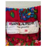 Vintage Yves Saint Laurent Rive Gauche Floral Pants - Size 38 (US 6-8)