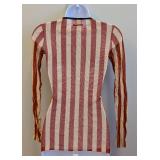 Vintage Jean Paul Gaultier Mesh Top - Striped Sheer Knit - Size M