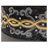Vintage Yves Saint Laurent Velvet Black with Gold Embroidery & TasselsBelt
