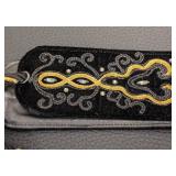 Vintage Yves Saint Laurent Velvet Black with Gold Embroidery & TasselsBelt