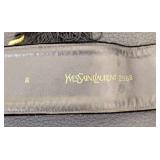 Vintage Yves Saint Laurent Velvet Black with Gold Embroidery & TasselsBelt