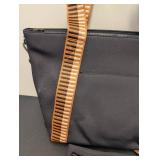 Citi Collective Neoprene Tote Bag , Black with Tan Straps