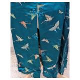 Vintage Silk Robe - Butterfly Embroidery, Hong Kong Made, Size M
