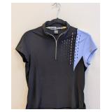 Jamie Sadock Zip-Front Polo Shirt - Size Small
