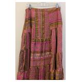 Oilily Patchwork Skirt - Pink & Gold Jacquard, EU 38