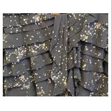 Tory Burch Silk Sleeveless Top - Navy Layered Ruffle Print - Size 4