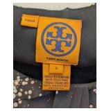 Tory Burch Silk Sleeveless Top - Navy Layered Ruffle Print - Size 4