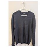 Barneys New York 100% Cashmere V-Neck Sweater XL - Made in Italy