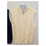 Peter Millar Merino Wool Vests (Pair) Navy & Cream - M & L