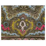Oilily Green Scarf - 11 In X 52 In - Paisley Motif