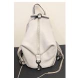 Rebecca Minkoff Leather Backpack - Pebble Leather, Light Gray