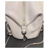 Rebecca Minkoff Leather Backpack - Pebble Leather, Light Gray