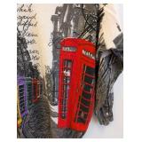 Simply Couture Long Sleeve Top - Size Large - Cityscape Red Telephone Booth Print
