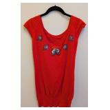 Oilily Red Beaded Embellished Top - Women