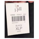 J. Jill PureJill Slim-Leg Cropped Pants - Black - XL Petite