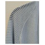 Chicos Blizzard Blue Sparkle Cardigan Sweater Jacket - Size 2 (Travel Collection)